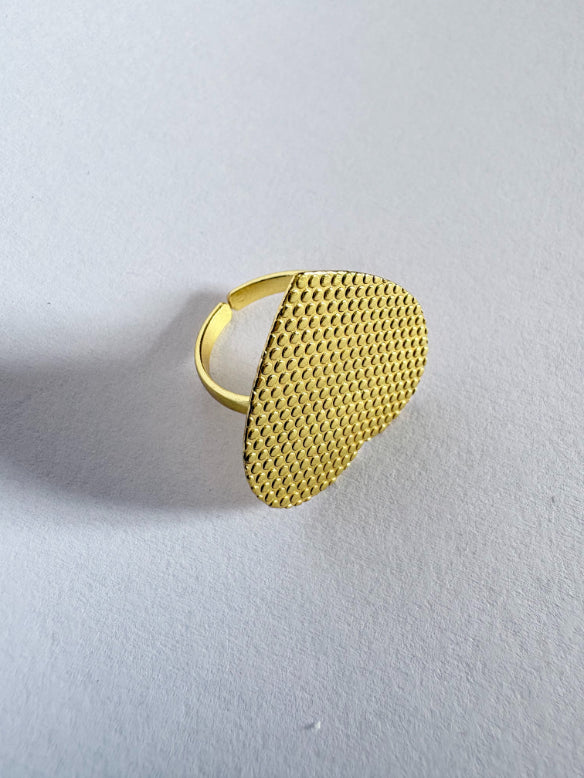 Hridaysi Heart 18K Gold-Plated Brass Ring