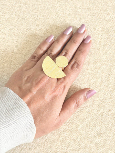 Ardha 18K Gold-Plated brass ring