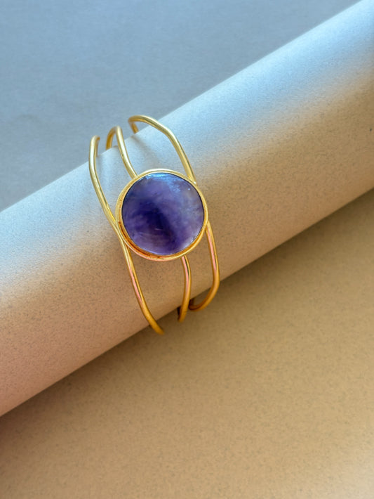 Jyotsna 18K gold-Plated Brass HandCuff