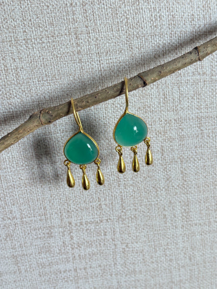 Ira Green Onyx 18K Gold-Plated Brass Earrings