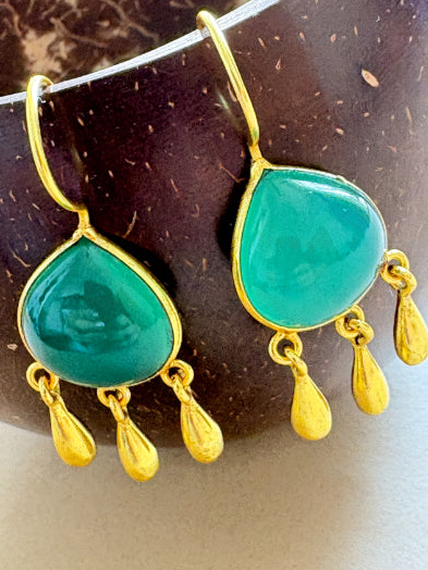 Ira Green Onyx 18K Gold-Plated Brass Earrings