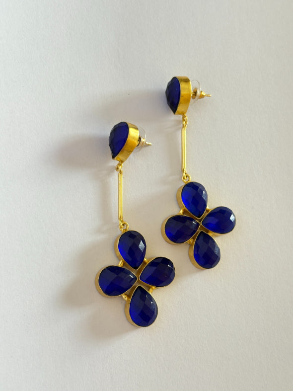 Vanya Royal Blue Quartz Earrings