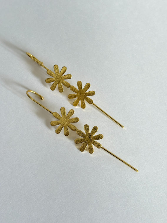 Vana Floral 18K Gold-Plated Brass Ear cuffs