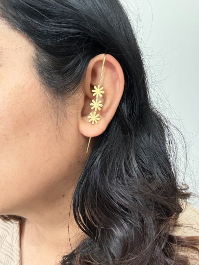 Malika 18K Gold-Plated Brass Ear cuff