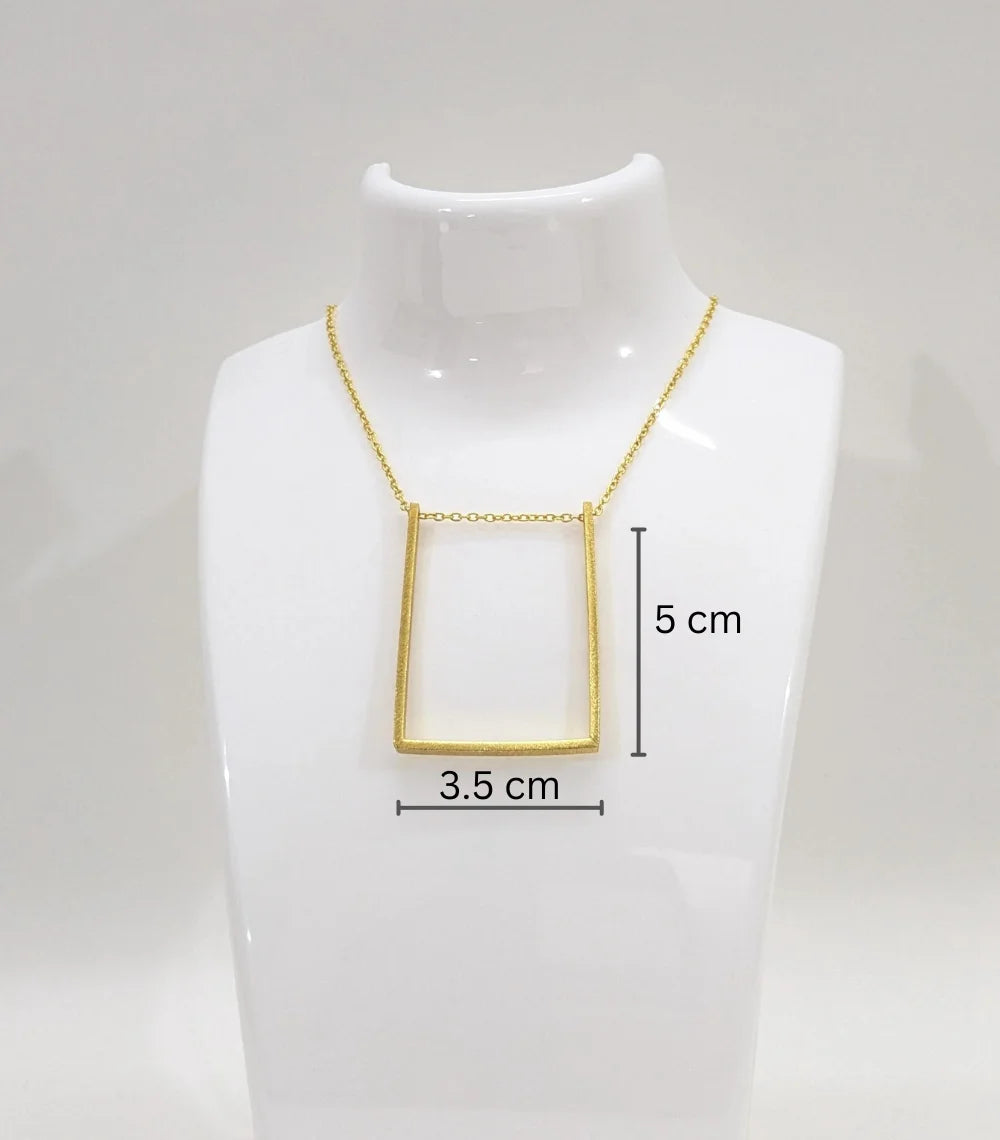 Ayatika Frame 18K Gold Plated Brass Necklace