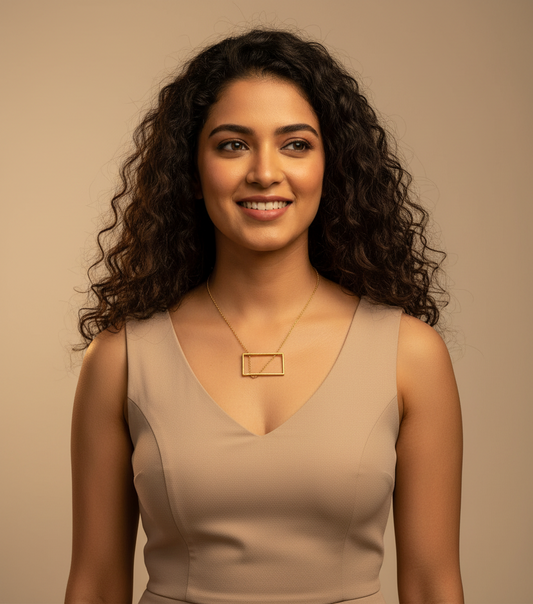 Rekhika Frame 18K Gold-Plated Brass Necklace