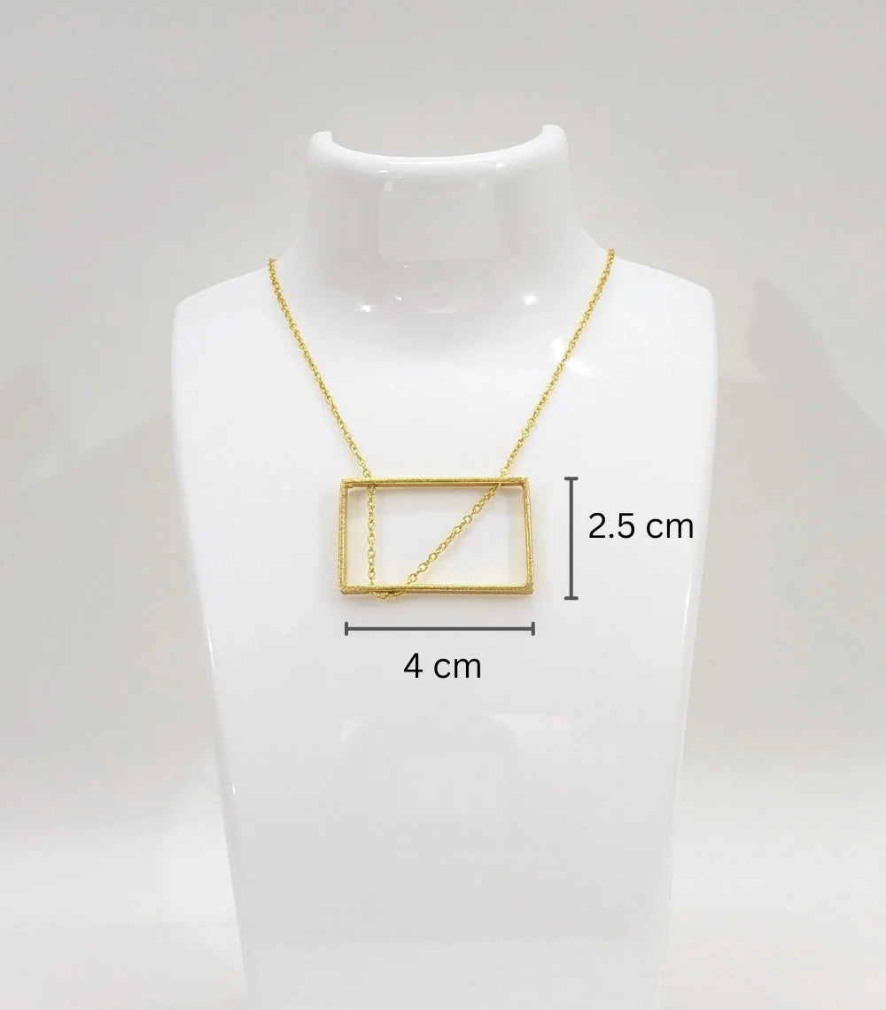 Brass Linear Elegance Necklace