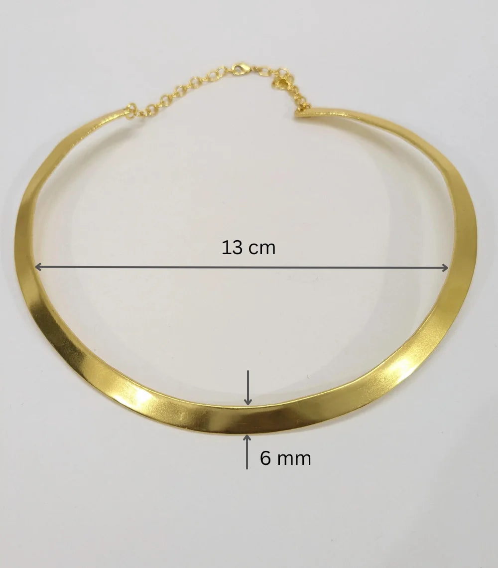 Arka Curve 18K Gold-Plated Brass Hasli Necklace