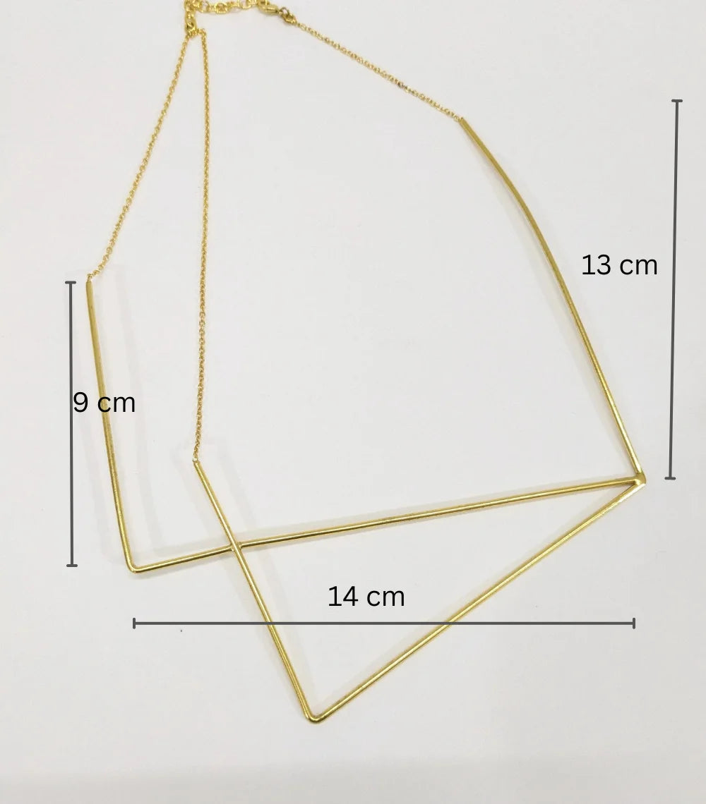 Akriti Linear 18K Gold-Plated Brass Necklace