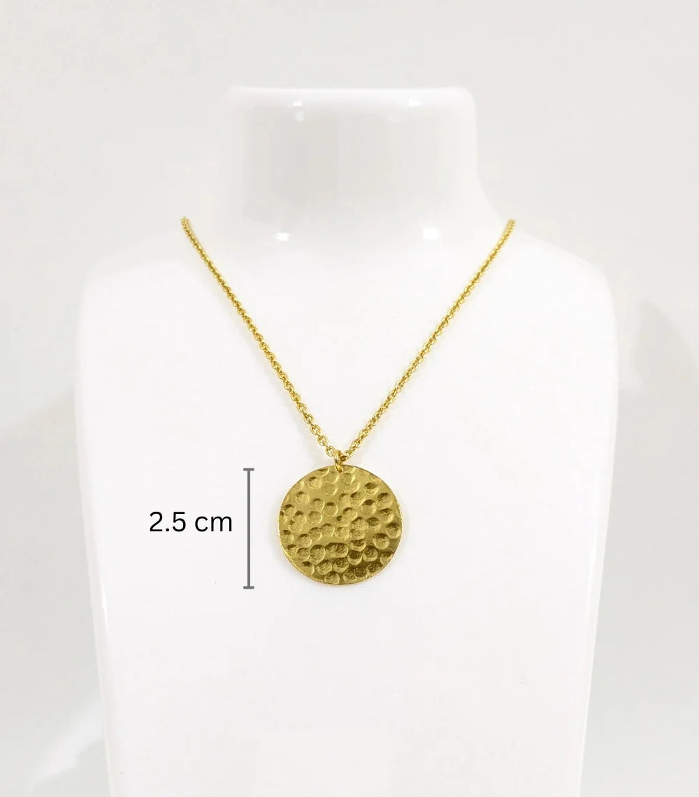 Brass Dusk Medallion pendant necklace