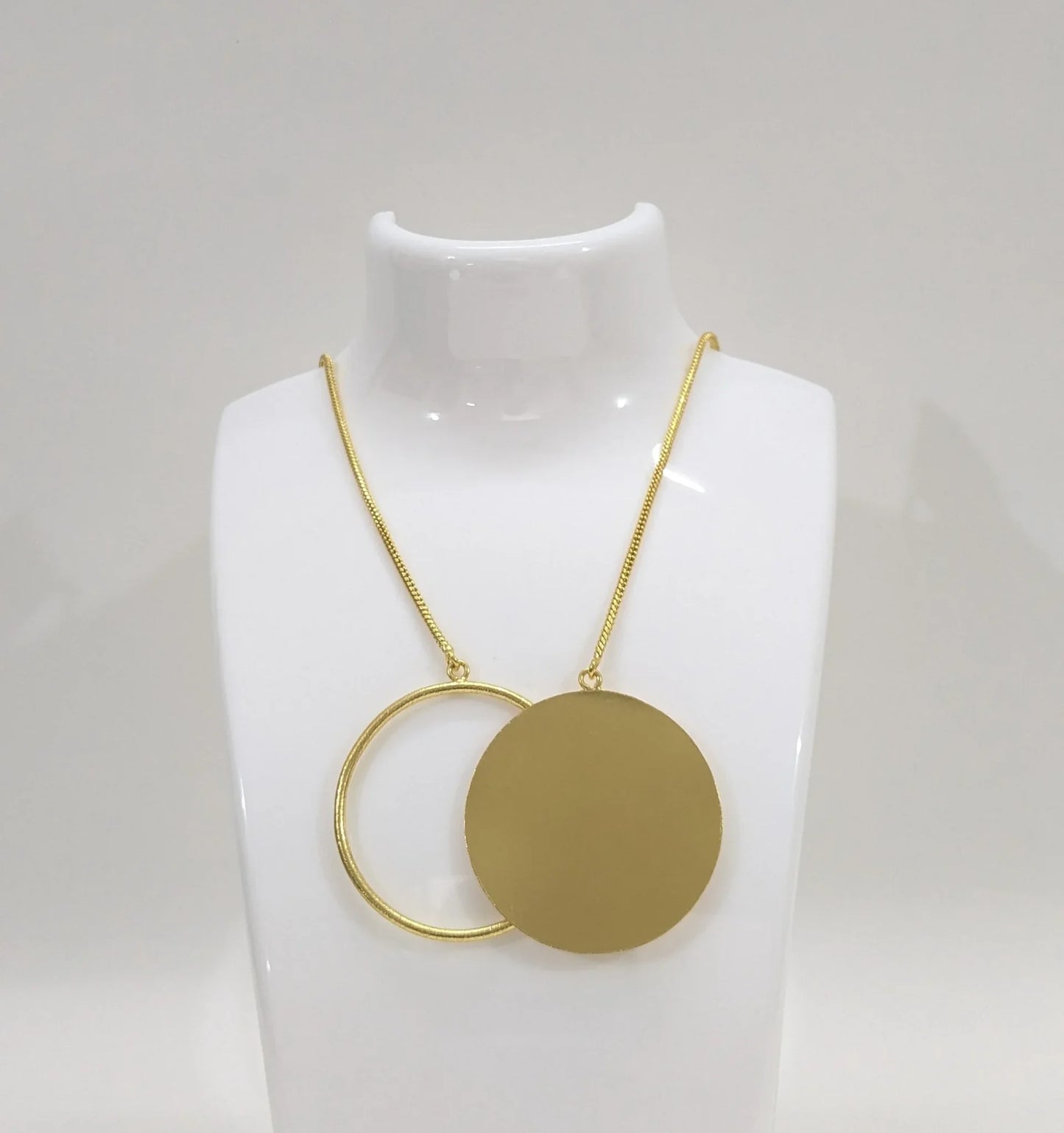 Brass Lunar loop Necklace