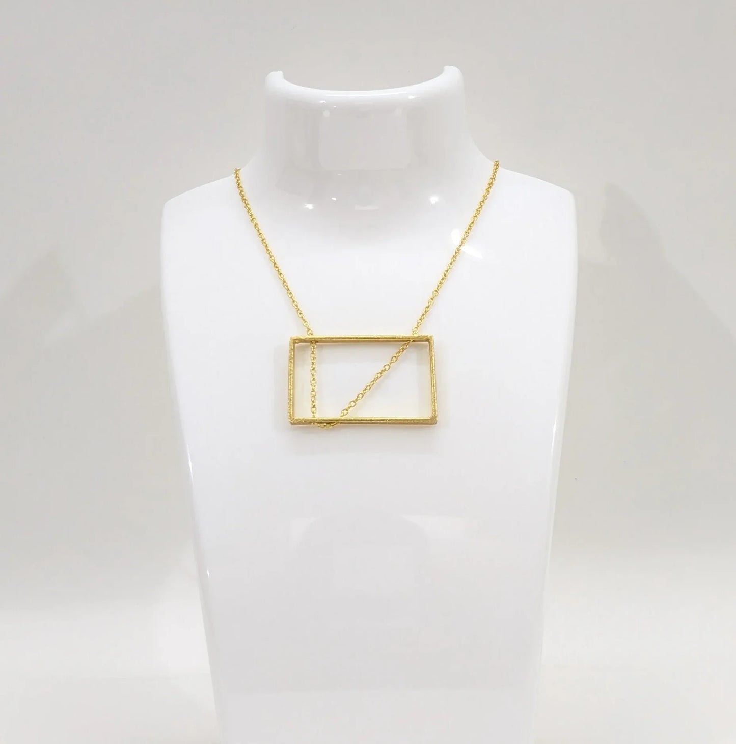 Brass Linear Elegance Necklace