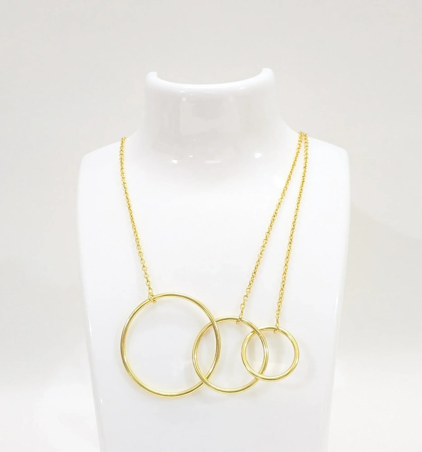 Brass Trinity connection necklace