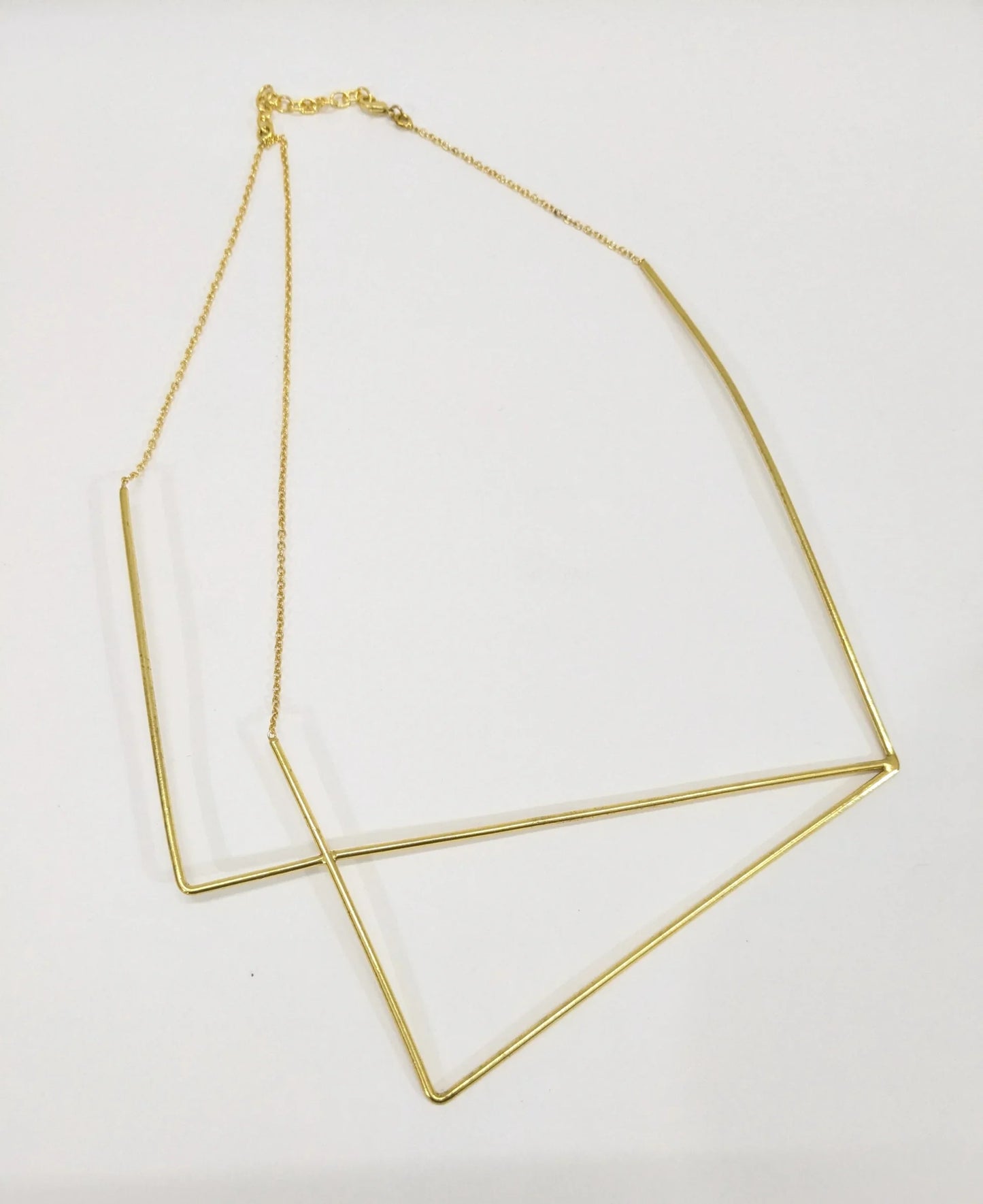 Brass Linear Luxe Necklace