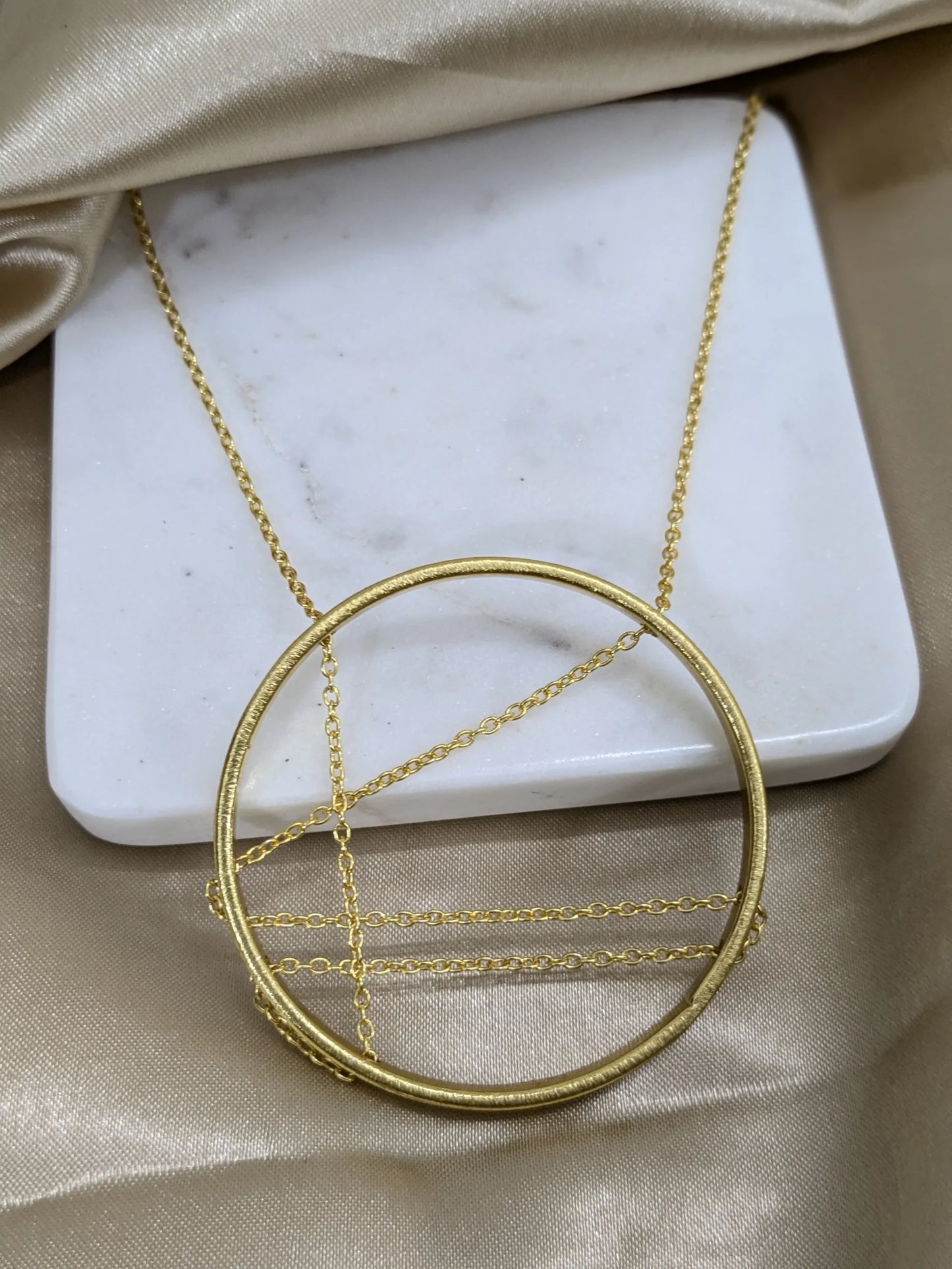 Brass Celestial orbit necklace