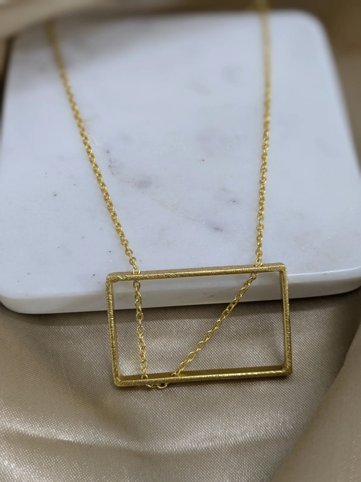 Brass Linear Elegance Necklace