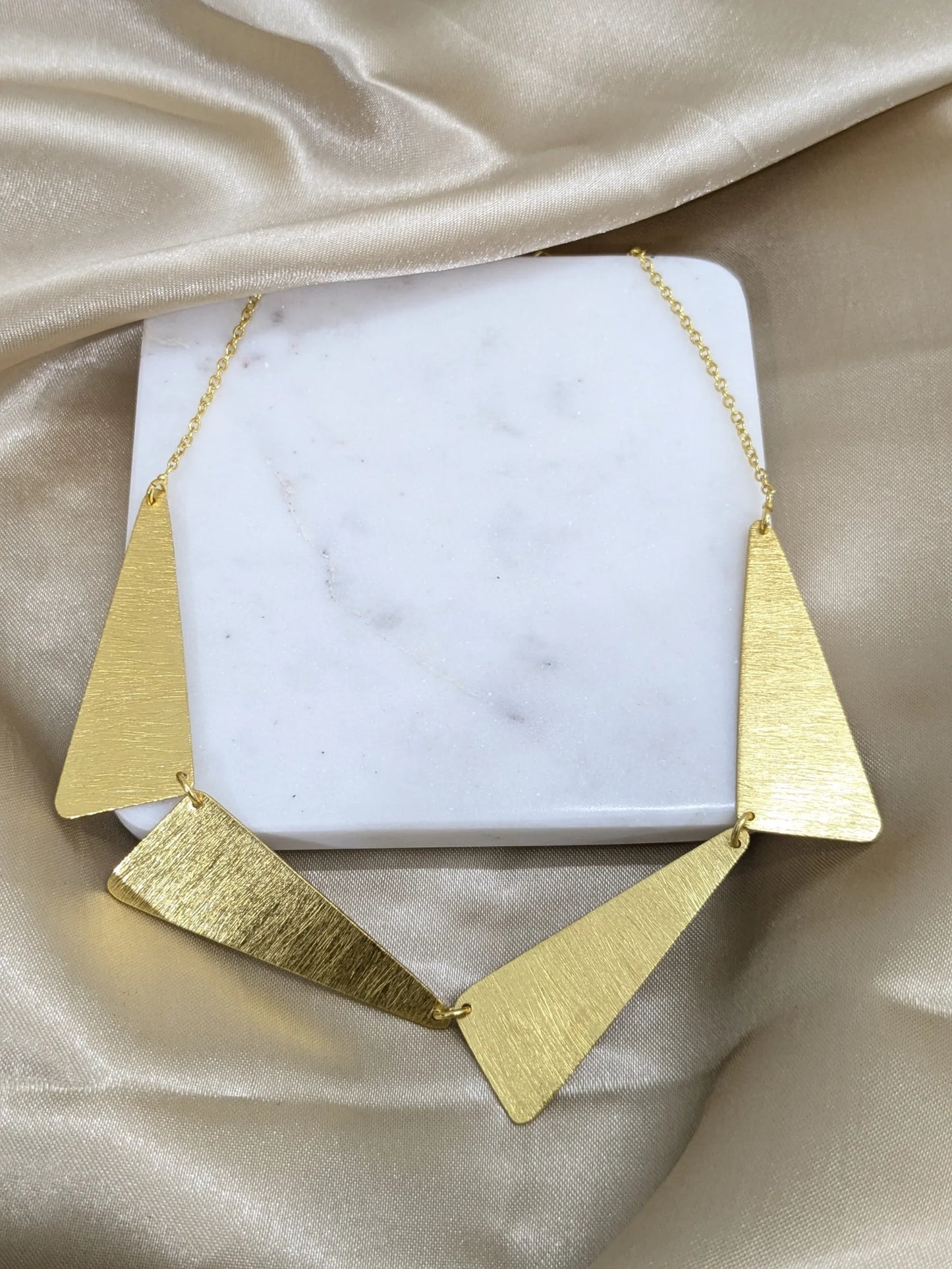 Brass Radiant Quad necklace