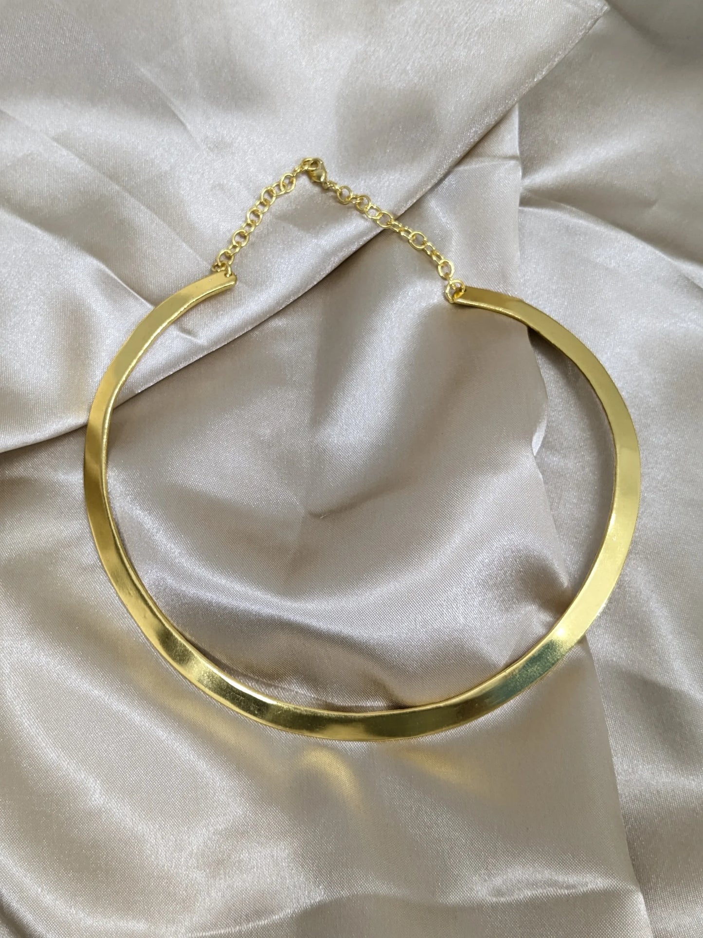Brass Sunlit Arc choker necklace