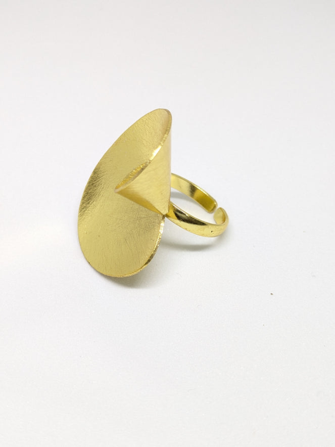 Vartuli Swirl 18K Gold-Plated Brass Ring