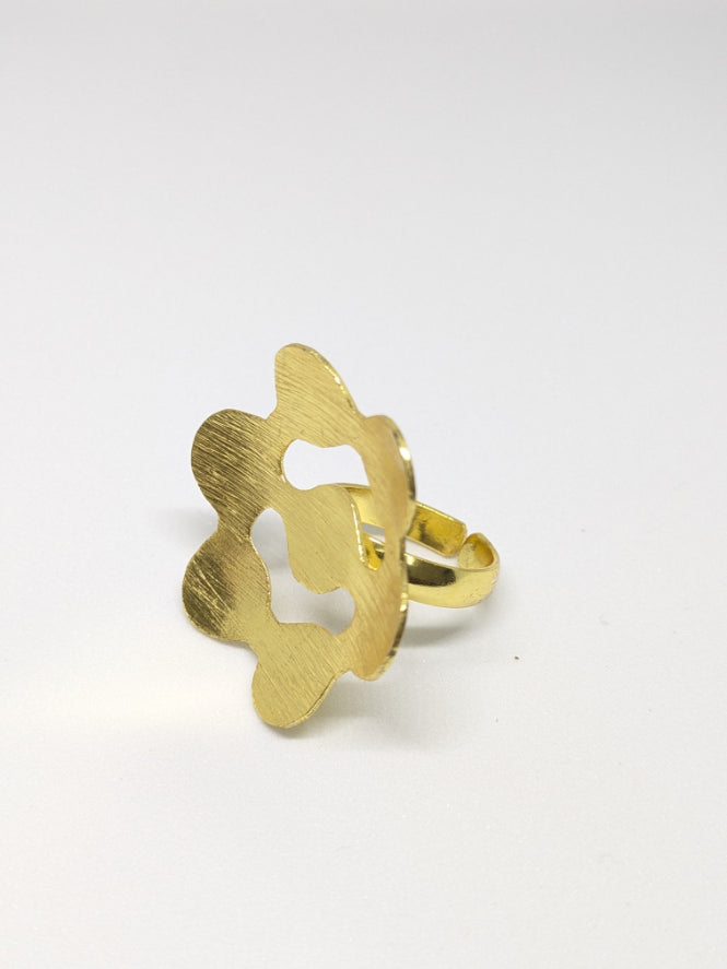 Pushpika Bloom 18K Gold-Plated Brass Ring