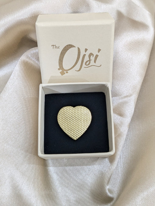 Brass Heartbeat adjustable Ring