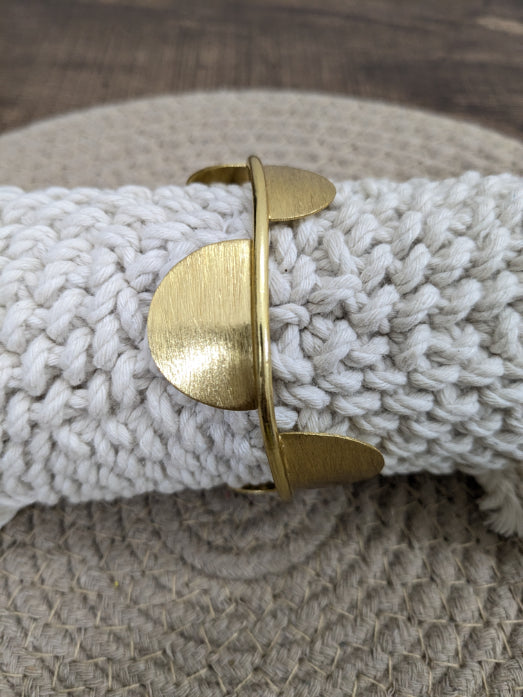 Brass lunar embrace bracelet