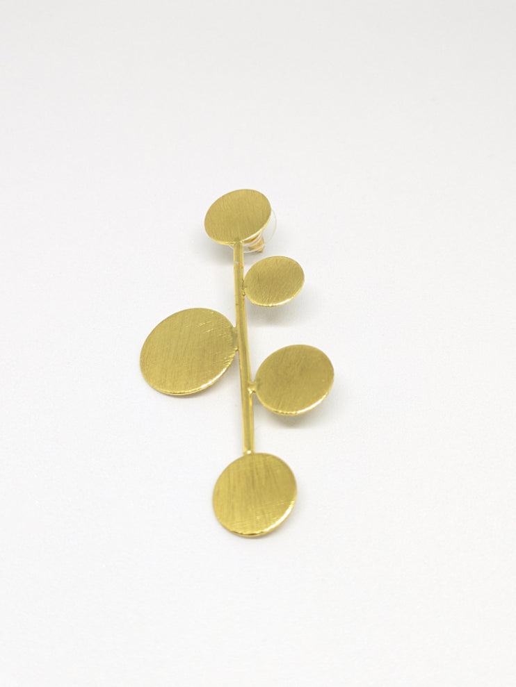 Brass gold plated statement Orbit stud Earrings