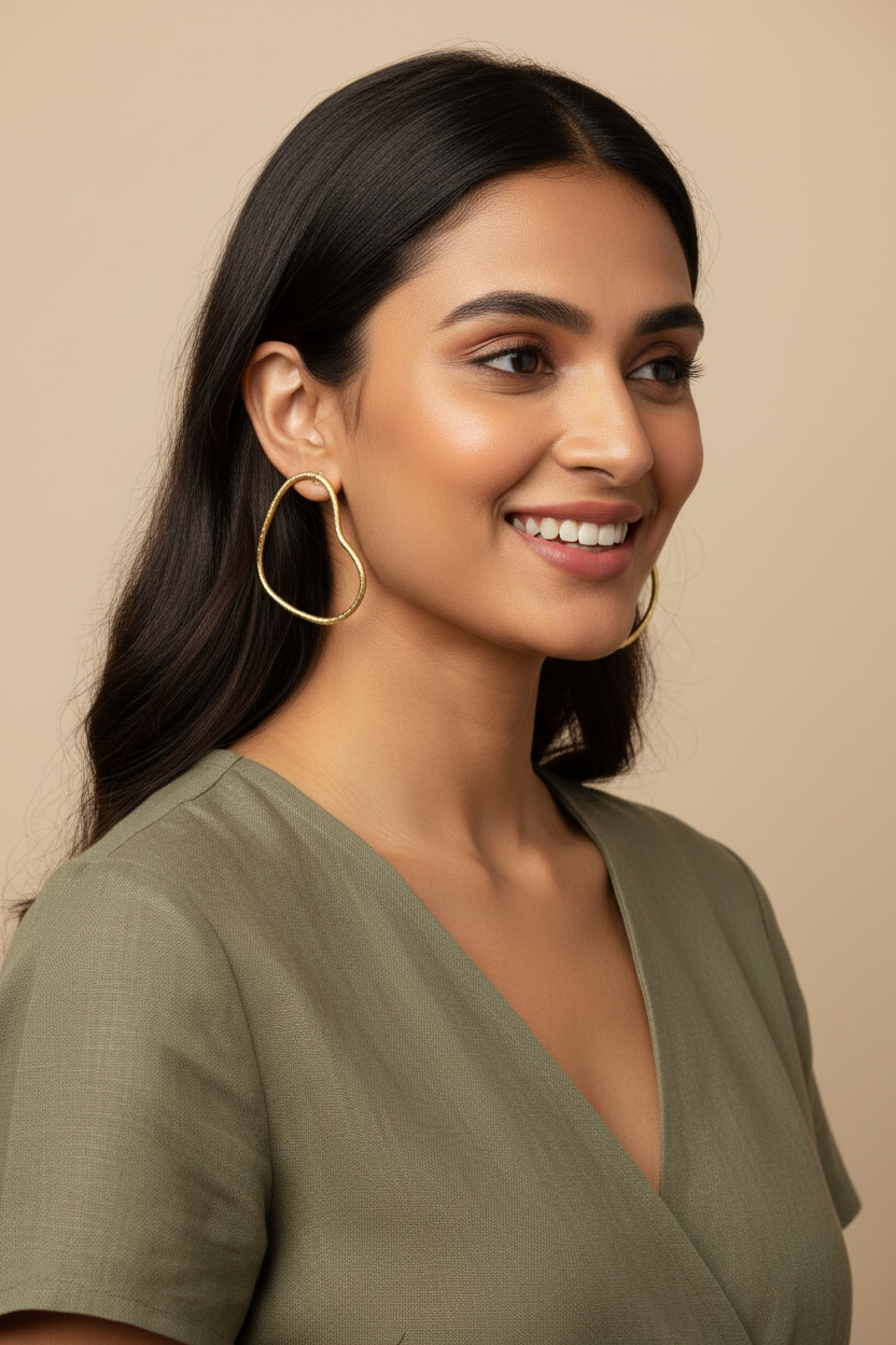 Hridyaa Hearts 18K Gold-Plated brass stud earrings