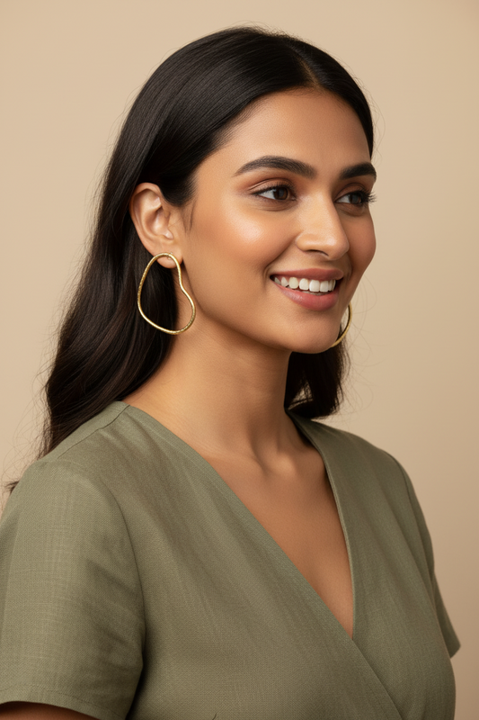 Hridyaa Hearts 18K Gold-Plated brass stud earrings