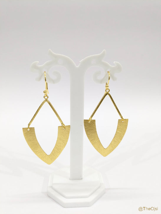 Victory V Drops Brass earrings