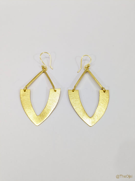 Victory V Drops Brass earrings