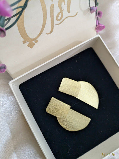 Boss Babe Brass stud earrings