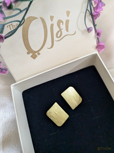Boss Babe Brass stud earrings