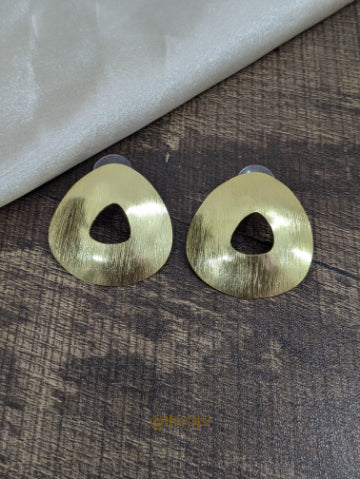 Golden Aura Studs brass earrings