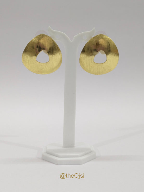 Golden Aura Studs brass earrings