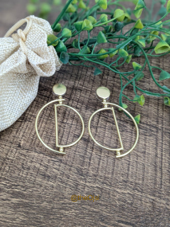 Golden Zenith Drops brass earrings