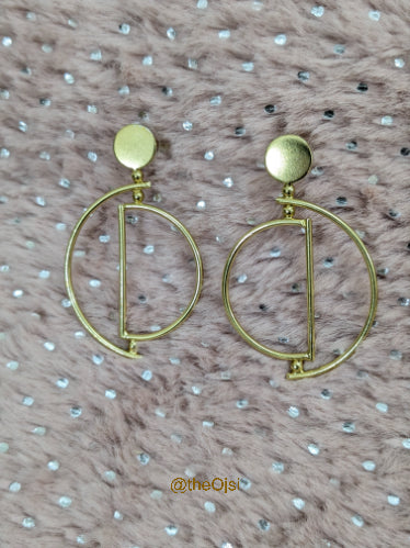 Golden Zenith Drops brass earrings
