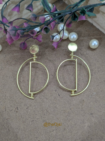 Golden Zenith Drops brass earrings