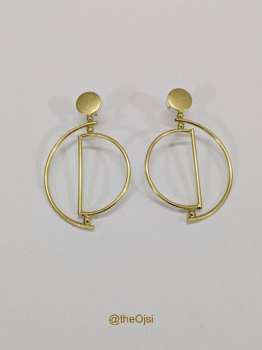 Golden Zenith Drops brass earrings