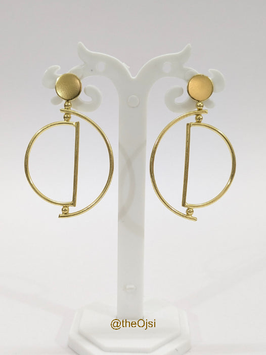 Golden Zenith Drops brass earrings