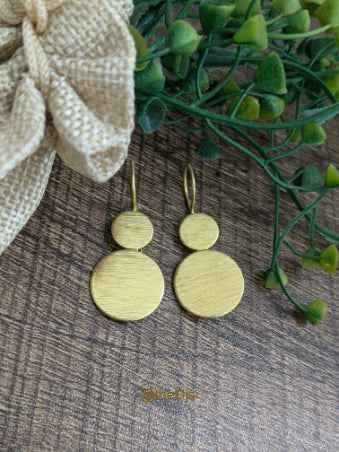 Infinity danglers brass earrings