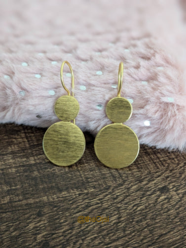 Infinity danglers brass earrings