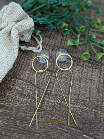 Ethereal Loop brass Earrings