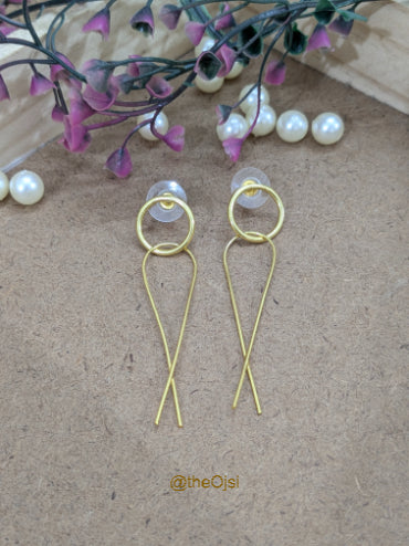 Ethereal Loop brass Earrings
