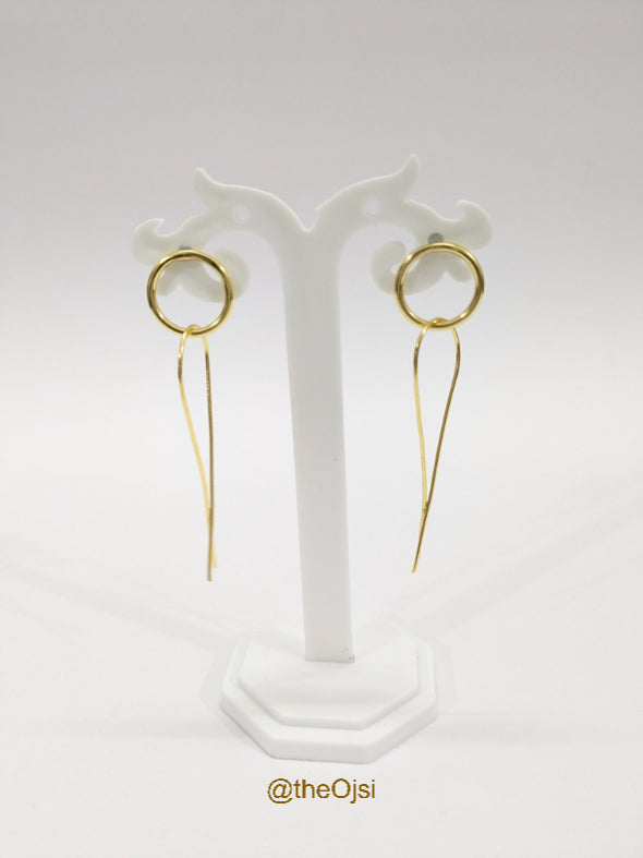 Ethereal Loop brass Earrings