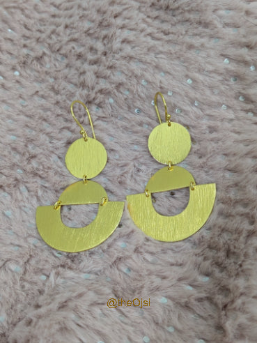 Celestial Cascade brass earrings