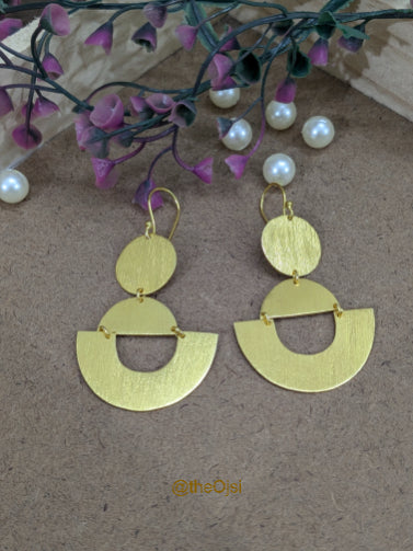 Celestial Cascade brass earrings
