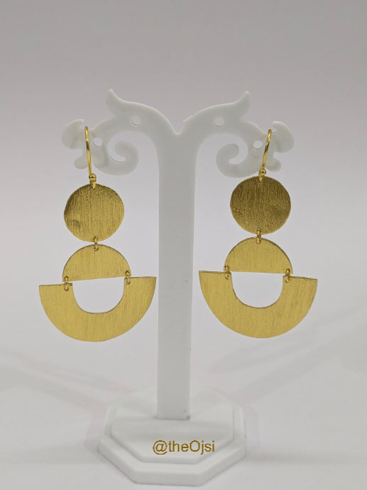 Celestial Cascade brass earrings