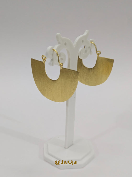 Sundial Arc brass hoop Earrings