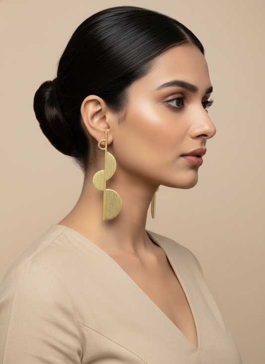 Spandini Rhythm 18K Gold-Plated brass Stud earrings